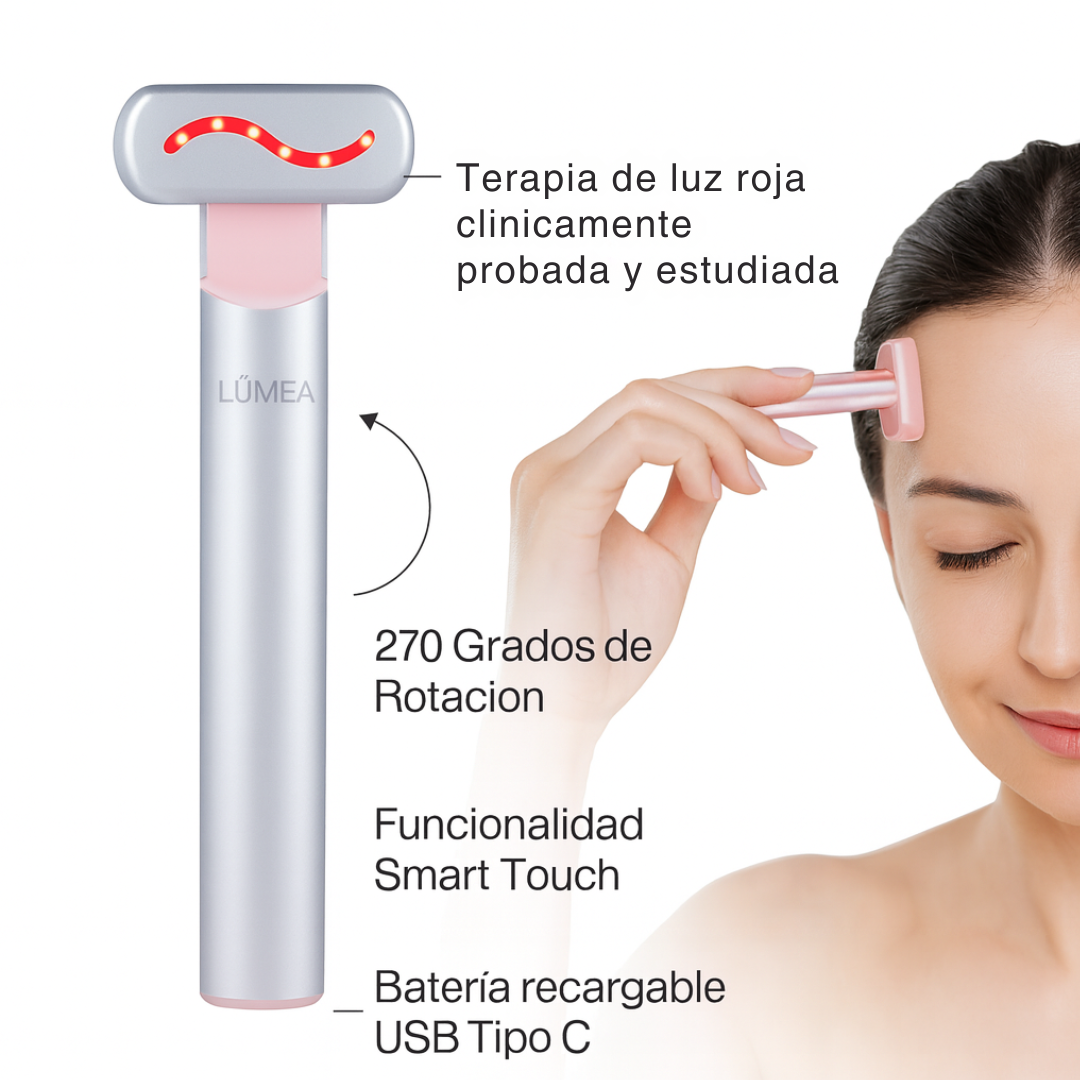 Lúmea™ - Dispositivo de Microcorriente y Luz Roja para Rejuvenecer tu Piel